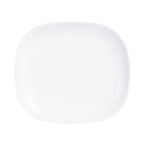 Assiette plate rectangulaire 21,5x19 cm Evolution Blanc