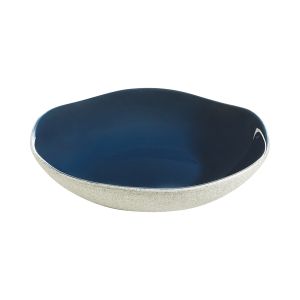 Assiette creuse ronde 20,2 cm Rocaleo Bleu marine 70 cl