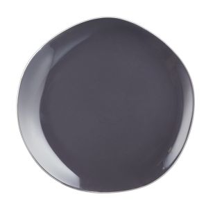 Assiette plate ronde 27,6 cm Rocaleo Gris foncé